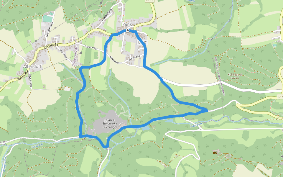 Rundweg Sandwerk (Penk) walking route map in Penk