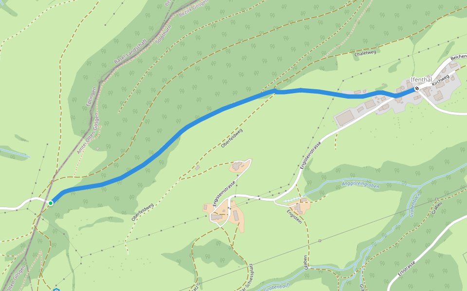 Challhöchi - Ifenthal walking route map in Eptingen