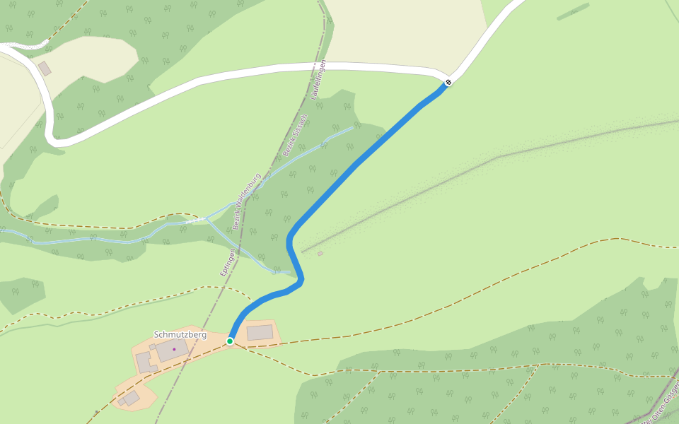 Schmutzberg - Wirblingen walking route map in Eptingen