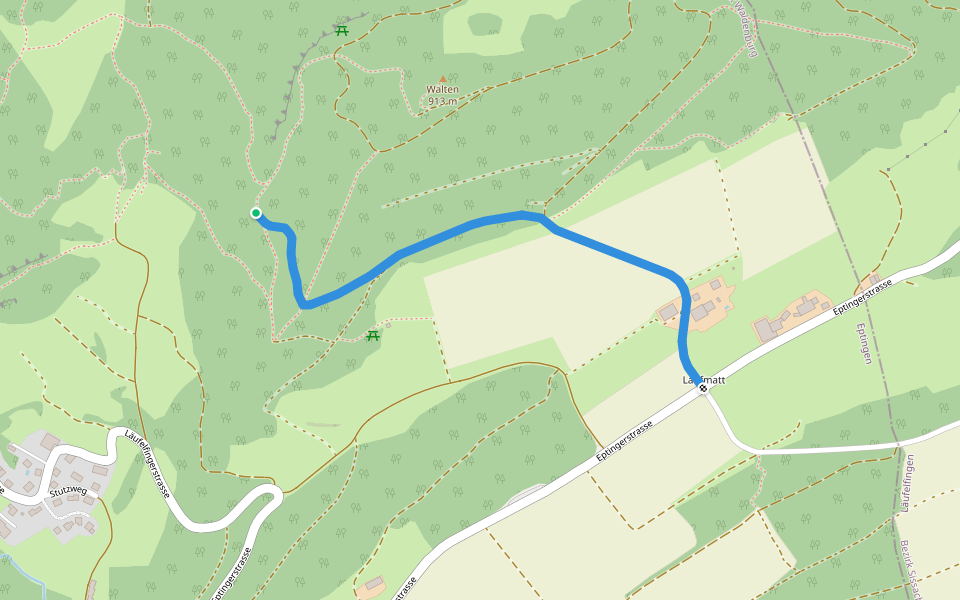 Laufmatt - fixme walking route map in Eptingen