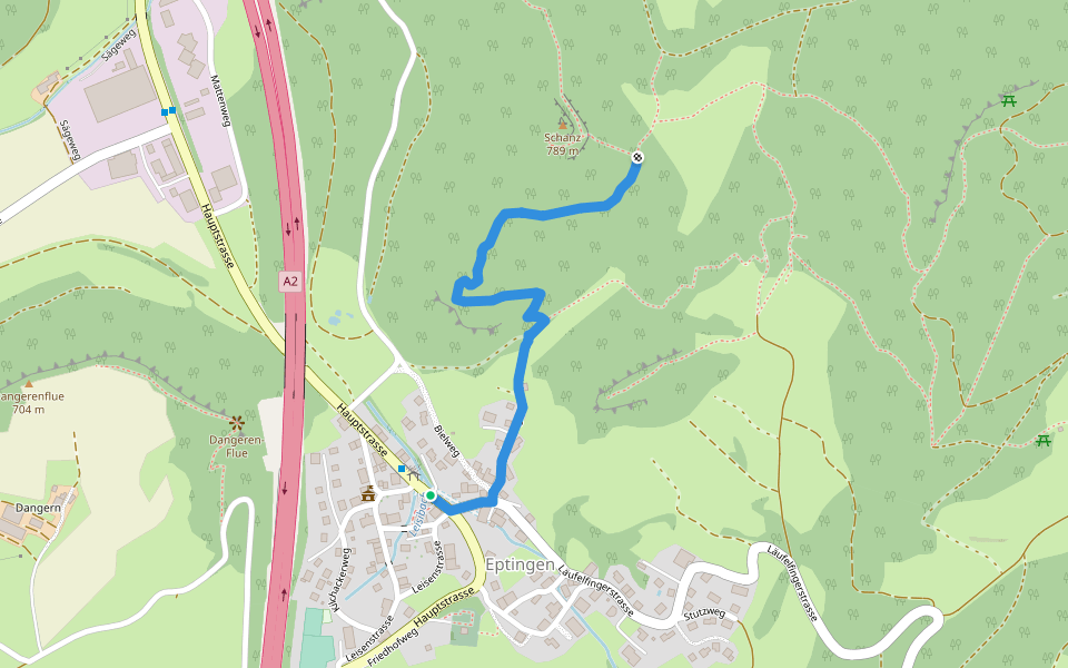 Eptingen - fixme walking route map in Eptingen