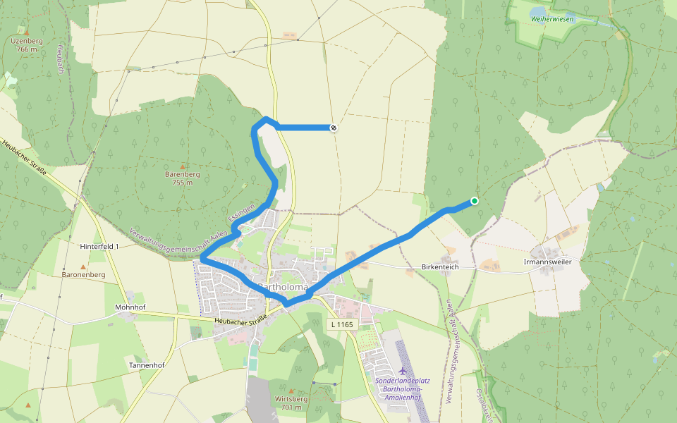 Wanderblume Nr.1 "Orchideenweg" walking route map in Essingen