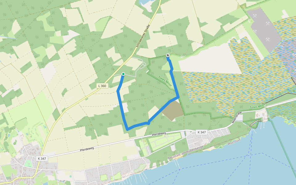 Mardorf Rundwanderweg M5 (Bannseepfad) walking route map in Neustadt am Rübenberge