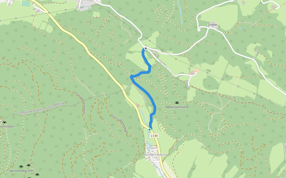 Otterthal - Anschluß 01A walking route map in Otterthal