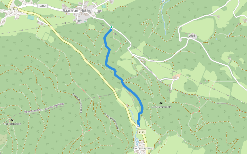 Otterthal - Raach walking route map in Raach am Hochgebirge