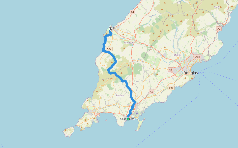Bayr ny Skeddan walking route map in Castletown
