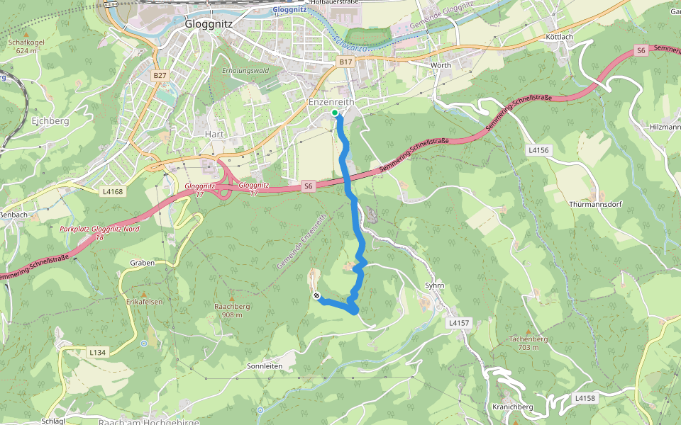 Enzenreith - Mostheuriger Waldstranz walking route map in Enzenreith