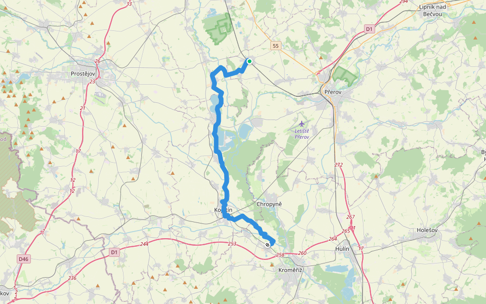 [Z] Brodek u Přerova - Postoupky walking route map in Brodek u Přerova