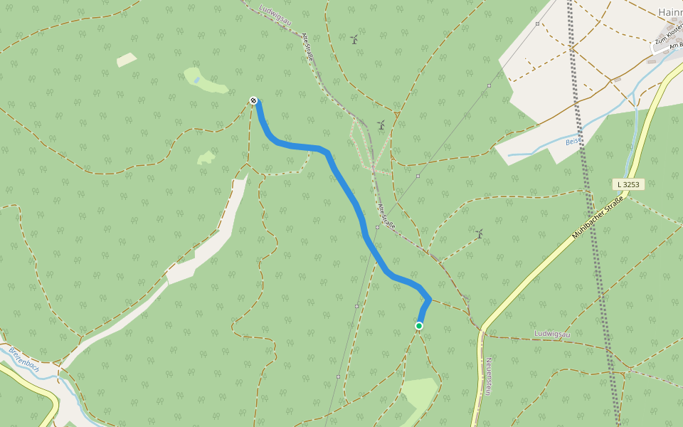 Ellingshausen Rundweg E6 walking route map in Neuenstein