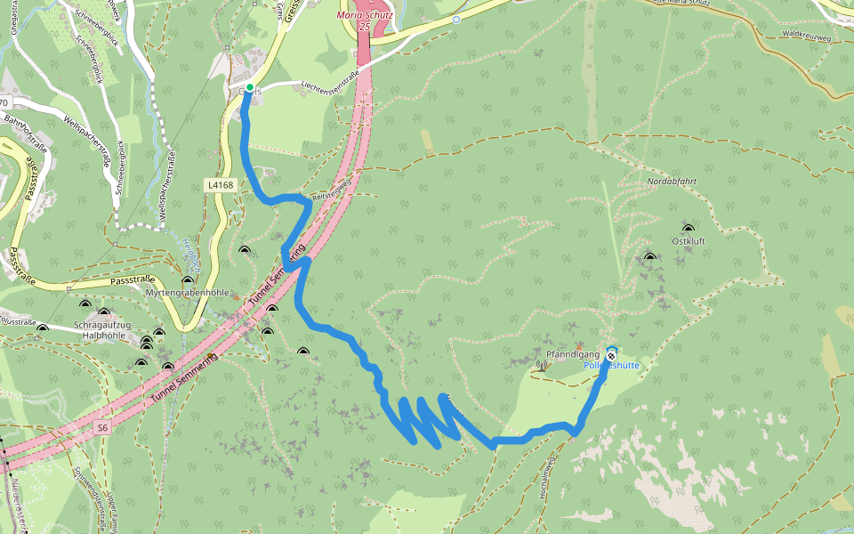 Greis - Almsteig - Sonnwendstein walking route map in Greis