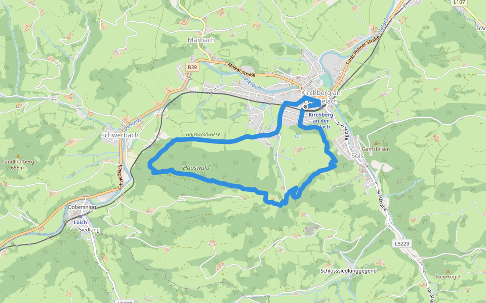 Tut Gut 1 walking route map in Kirchberg an der Pielach