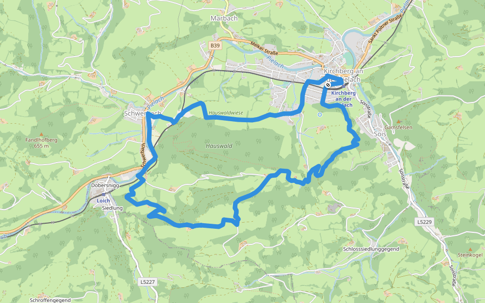Tut Gut 2 walking route map in Kirchberg an der Pielach