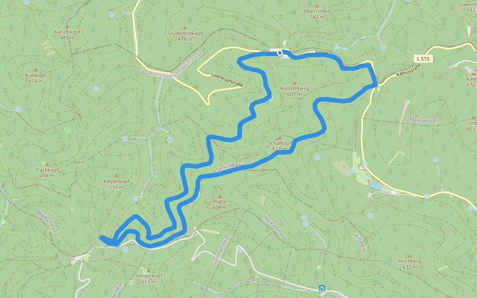 Rundwanderweg 26 Hüttenhohl walking route map in Maikammer