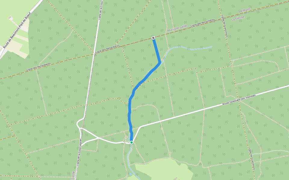 J5 walking route map in Jupilles