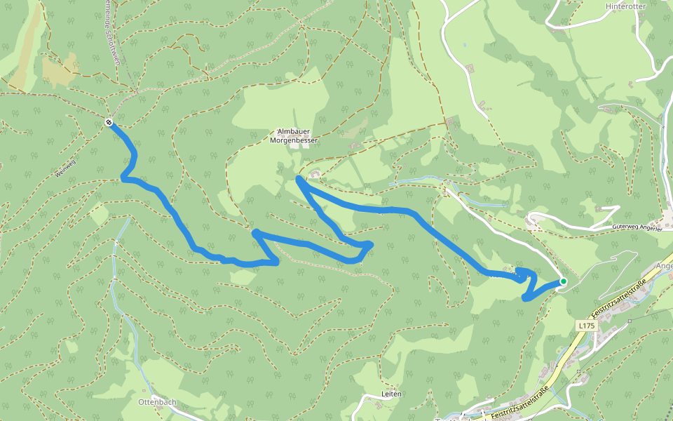 Schlaggraben Weg T4 walking route map in Trattenbach
