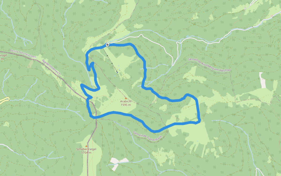 Rundwanderweg entlang Rundloipe Steyersberger Schwaig walking route map in Molzegg