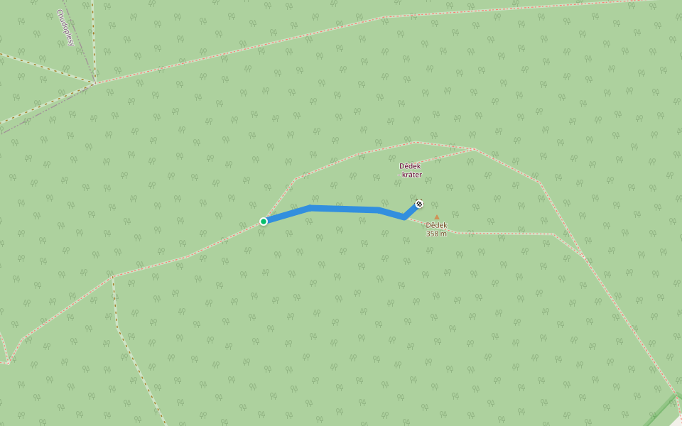 Dědek - Vyhlídka walking route map in Kosmonosy