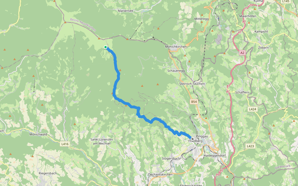 Wanderweg 927 walking route map in Festenburg