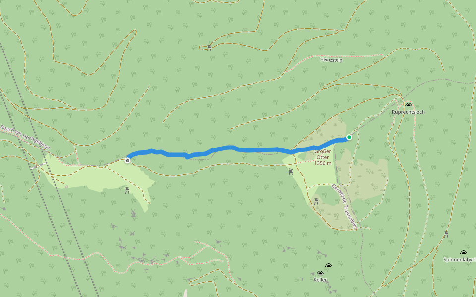 Großer Otter - Wiese westlich walking route map in Trattenbach