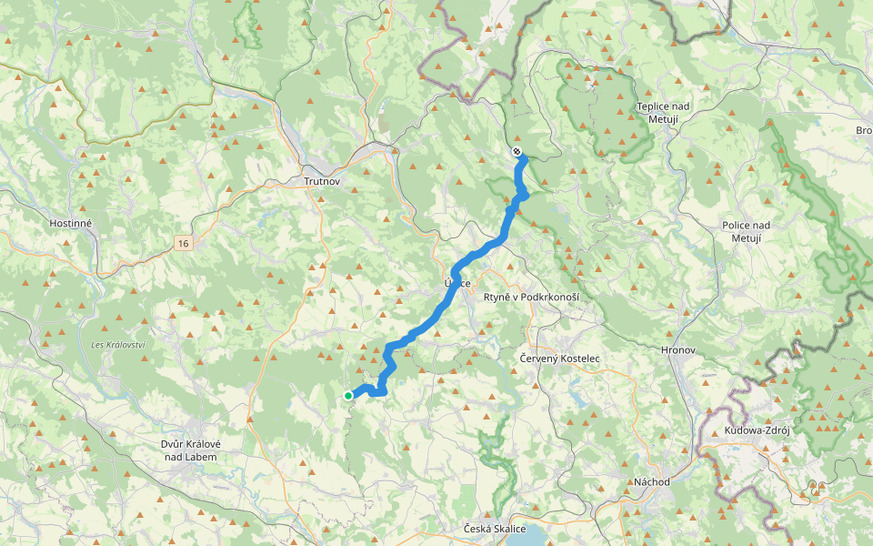 [M] Běluňka - Radvanice walking route map in Brzice