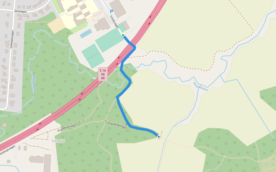 Vita Bergen walking route map in Gammelsträng