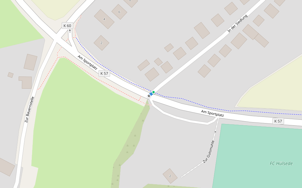 Deister-Süntel-Weg walking route map in Hülsede
