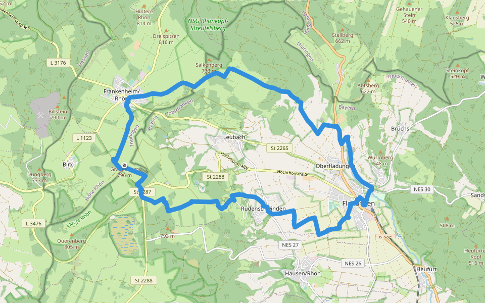 Museumstour walking route map in Frankenheim/Rhön