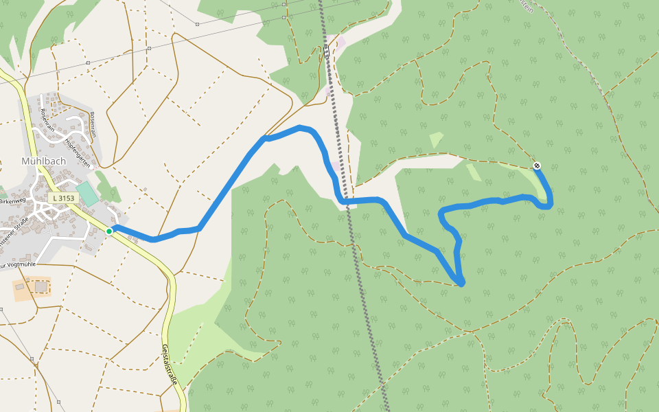 Rundwanderweg Mühlbach M3 walking route map in Neuenstein