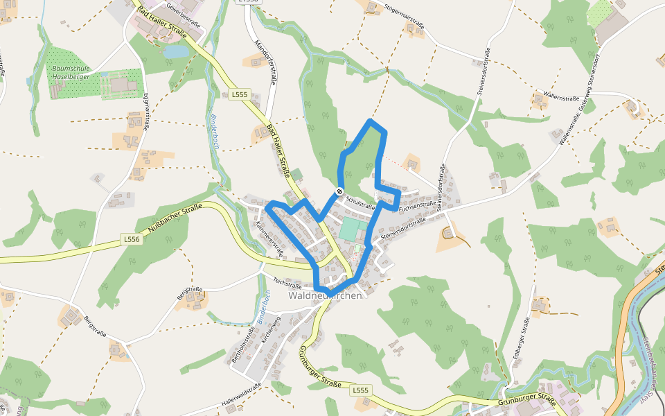 Jagd- und Naturrundweg walking route map in Waldneukirchen