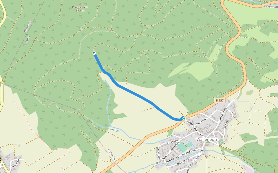 Rundweg 1 Wallenborn walking route map in Wallenborn