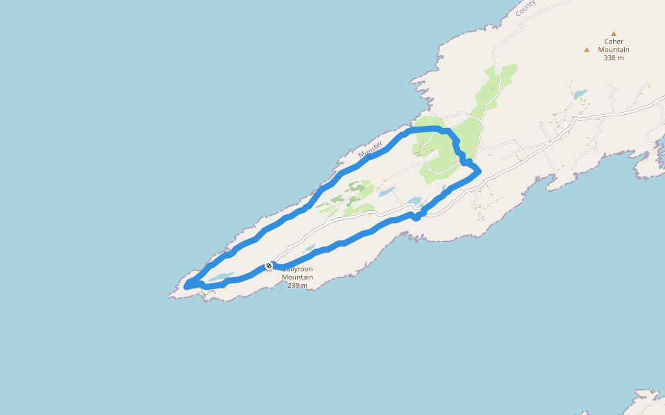 Sheep's Head - Poet's Way Loop walking route map in Coomacullen