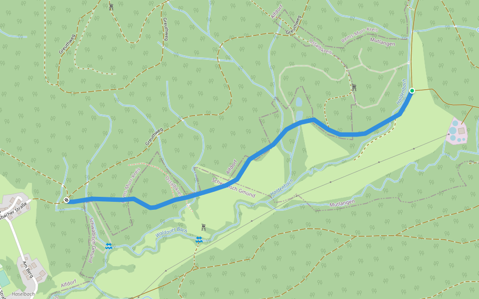 Mutlanger Rundwanderweg 3a walking route map in Mutlangen