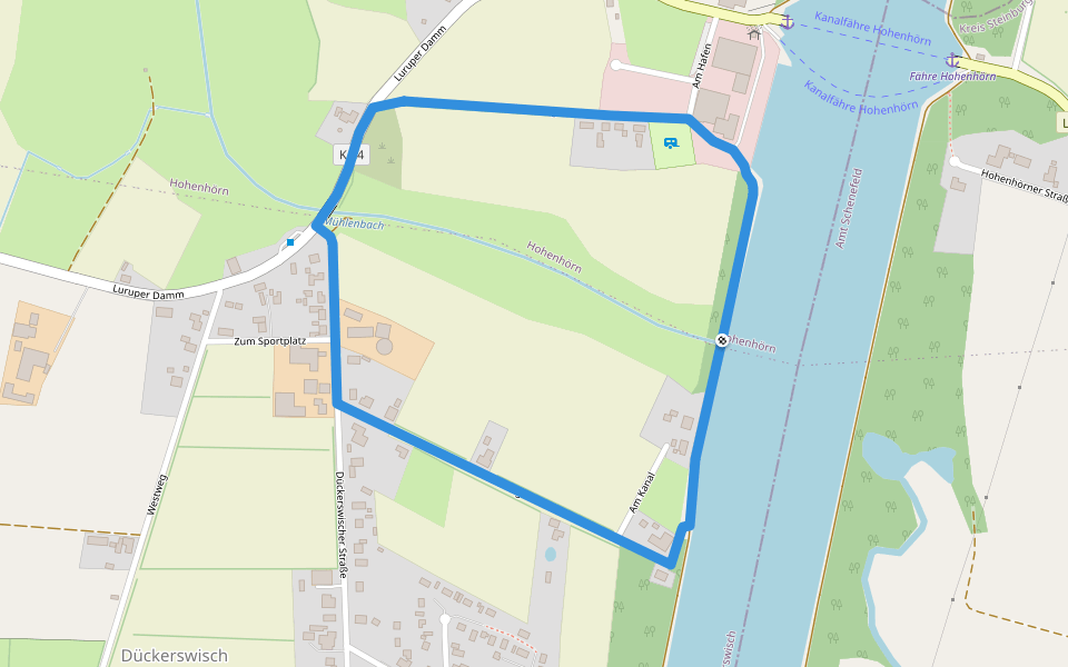 Wanderweg 3a walking route map in Schafstedt