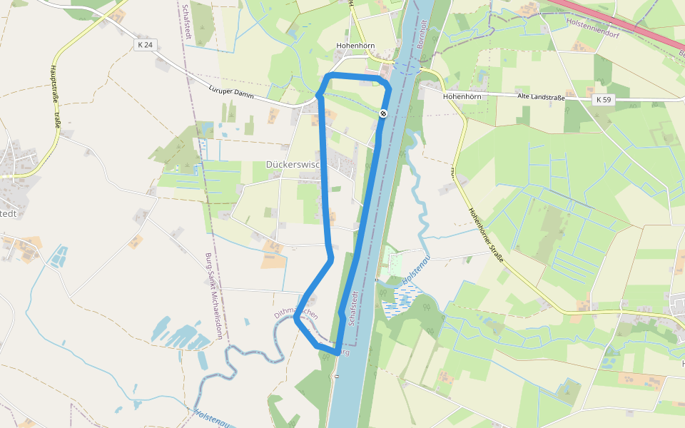 Wanderweg 3c walking route map in Schafstedt
