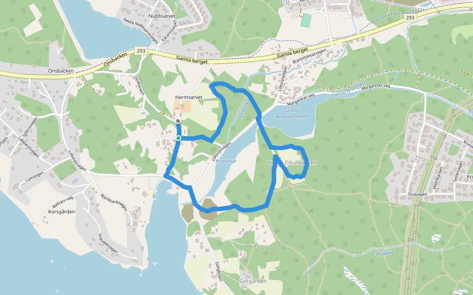 Kulturstigen walking route map in Falun