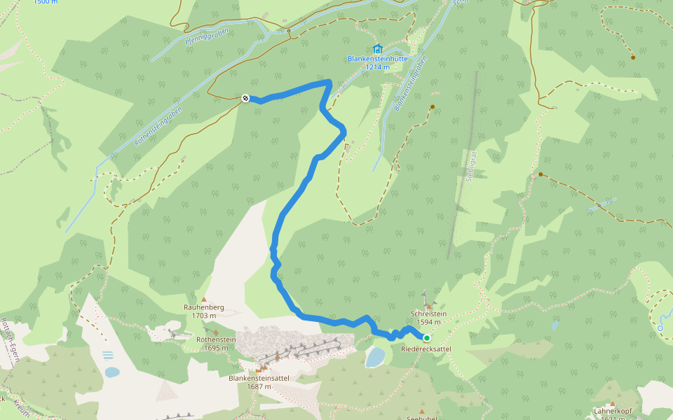AV-Weg 617a walking route map in Rottach-Egern