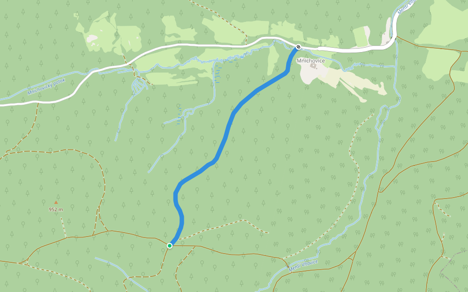 Salzstrassen Runde walking route map in Loučovice