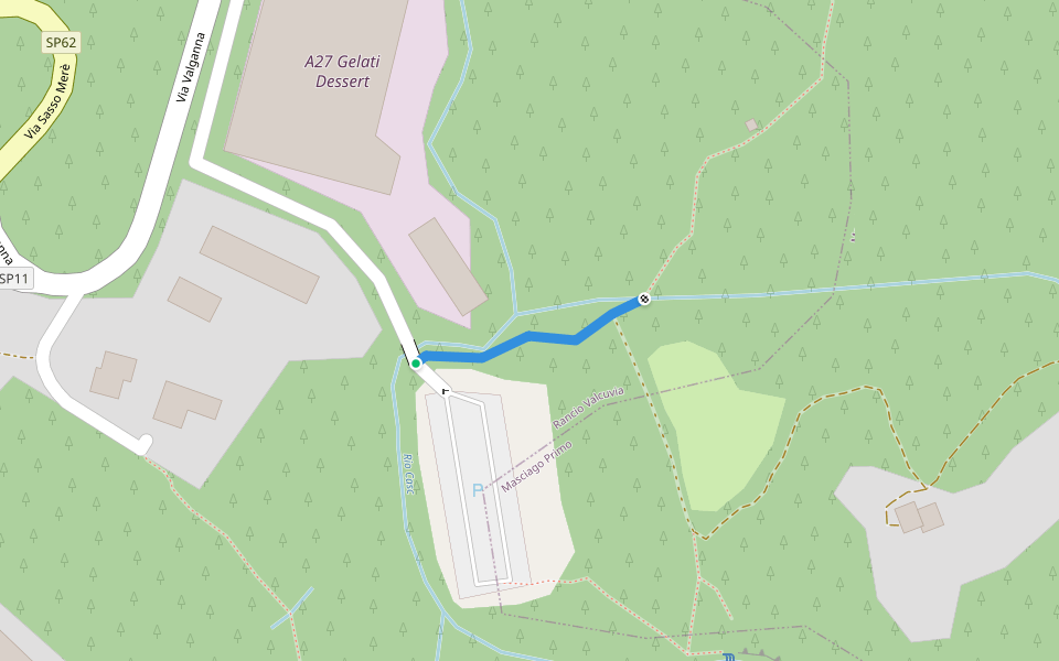 Rancio Valcuvia - Cunardo walking route map in Rancio Valcuvia