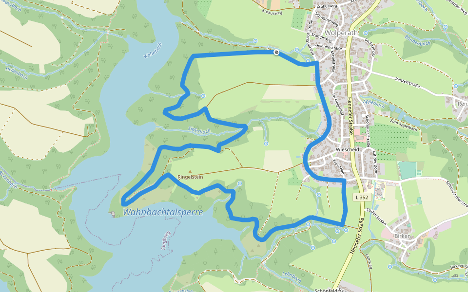 Wolperath Rundweg A3 walking route map in Neunkirchen-Seelscheid