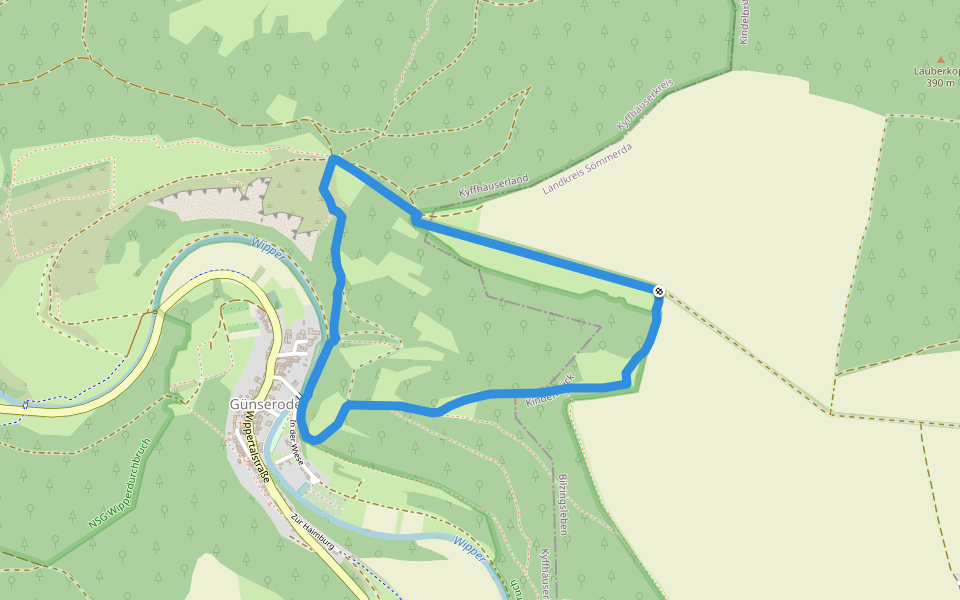 Rundweg Wipperdurchbruch walking route map in Kindelbrück
