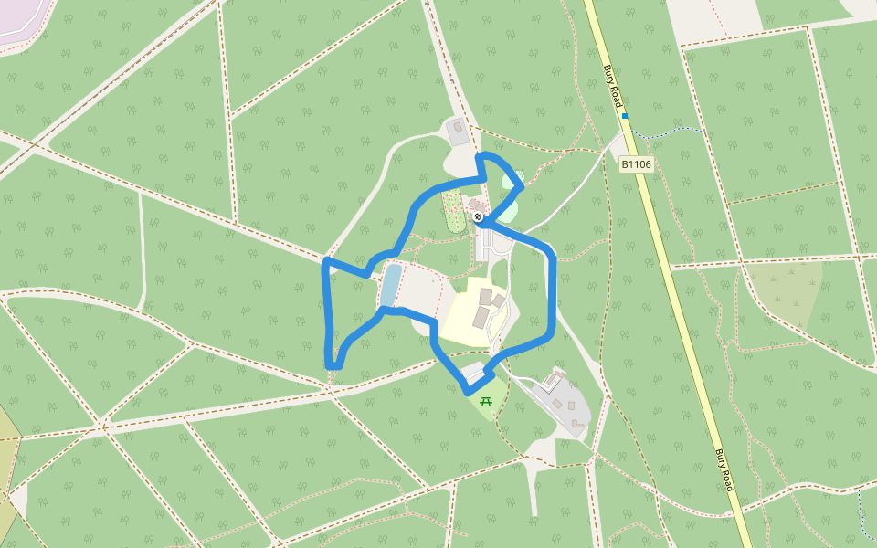 Redwood Trail walking route map in Brandon