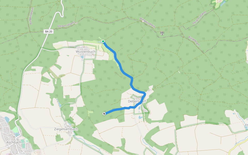 Rundweg Schlüsselfeld S 4 walking route map in Schlüsselfeld