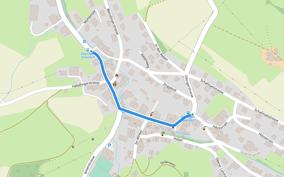 Zeglingen - Zeglingen Oberdorf walking route map in Zeglingen