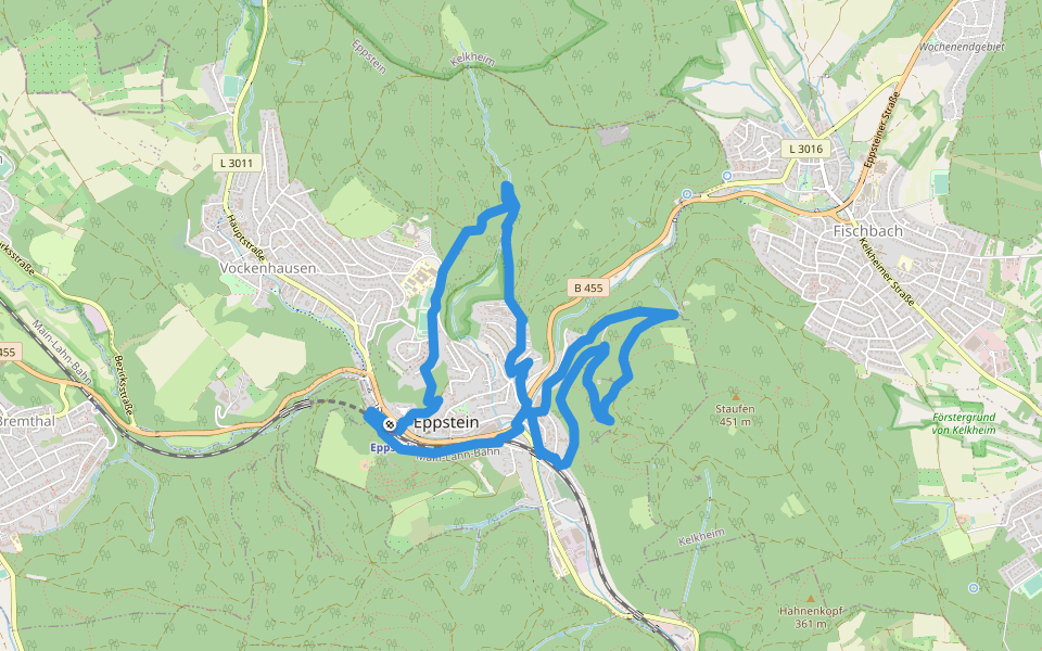 Panorama-Weg walking route map in Eppstein