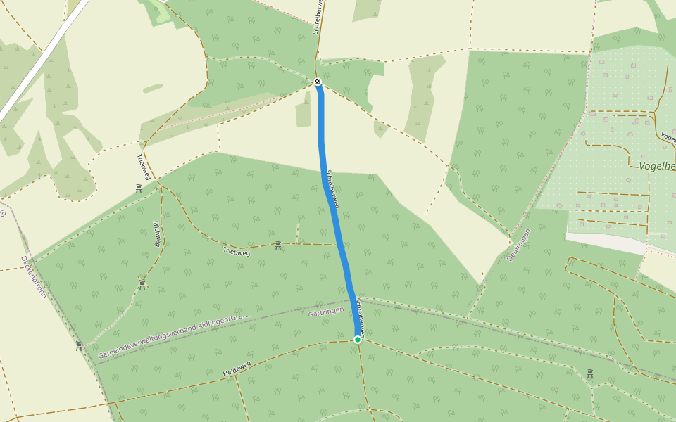 Dachtel - Gärtringen walking route map in Gärtringen