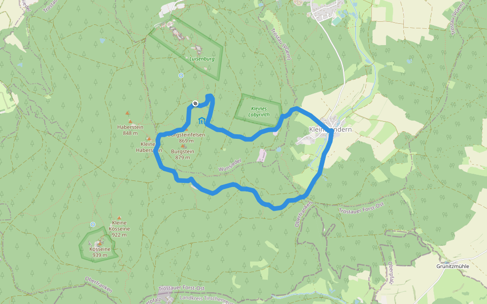 Bad Alexandersbad - Rundwanderweg Nr. 6 - walking route map in Wunsiedel