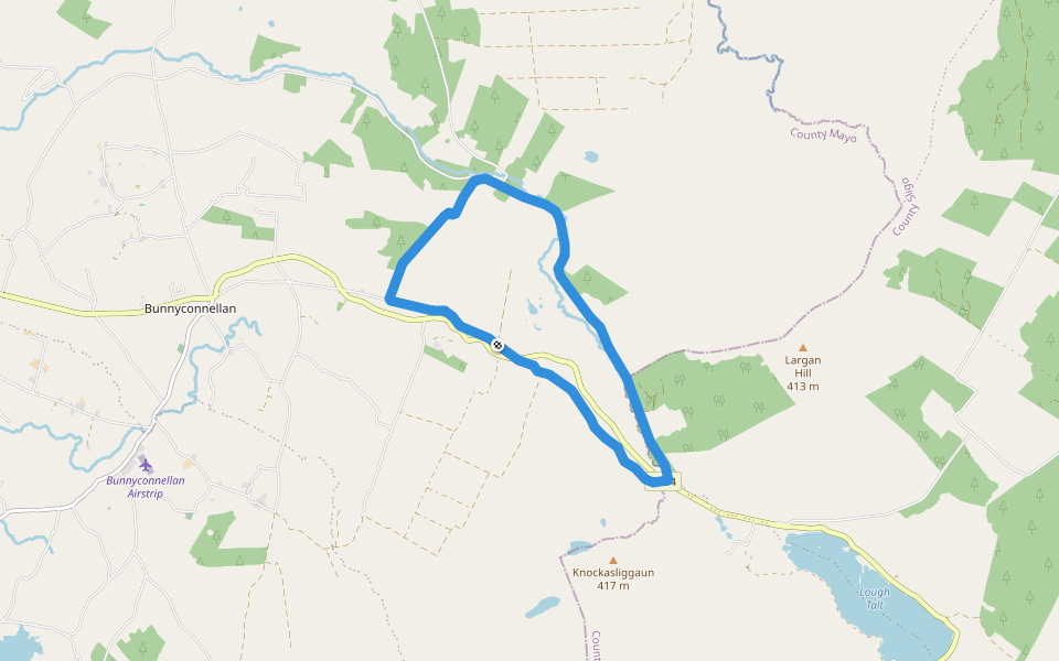 Glen Loop walking route map in Templetigan