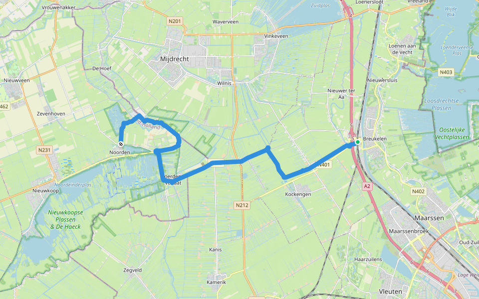 Marskramerpad - 16 walking route map in Breukelen