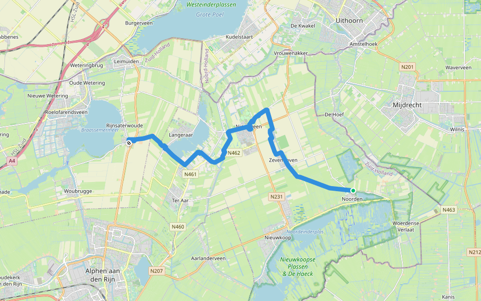 Marskramerpad - 17 walking route map in Noorden