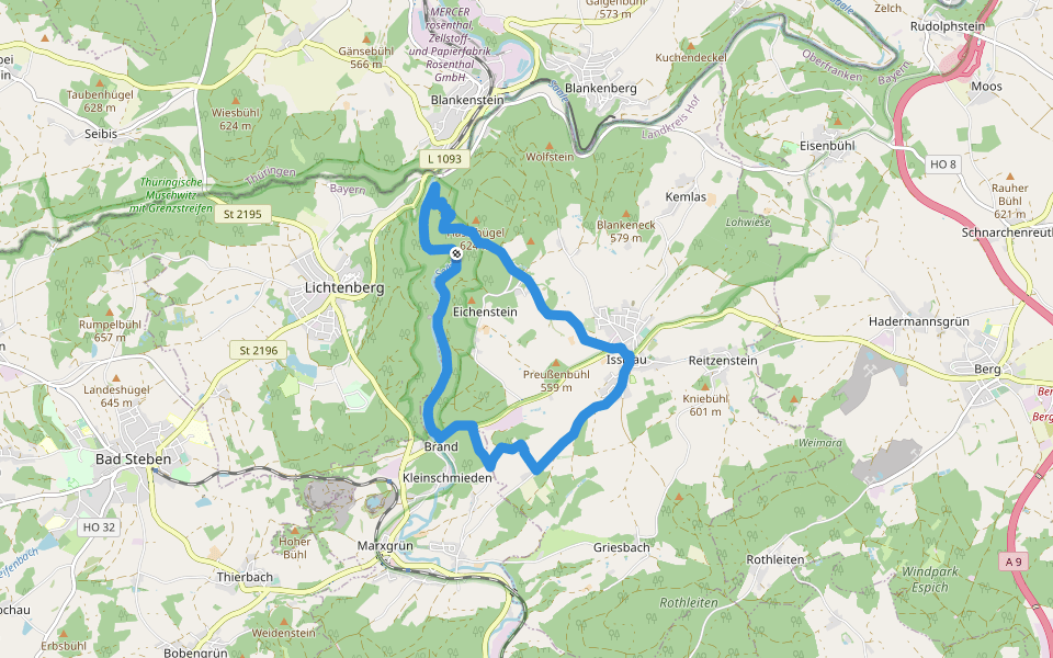 Rundweg-König-David US21 walking route map in Lichtenberg